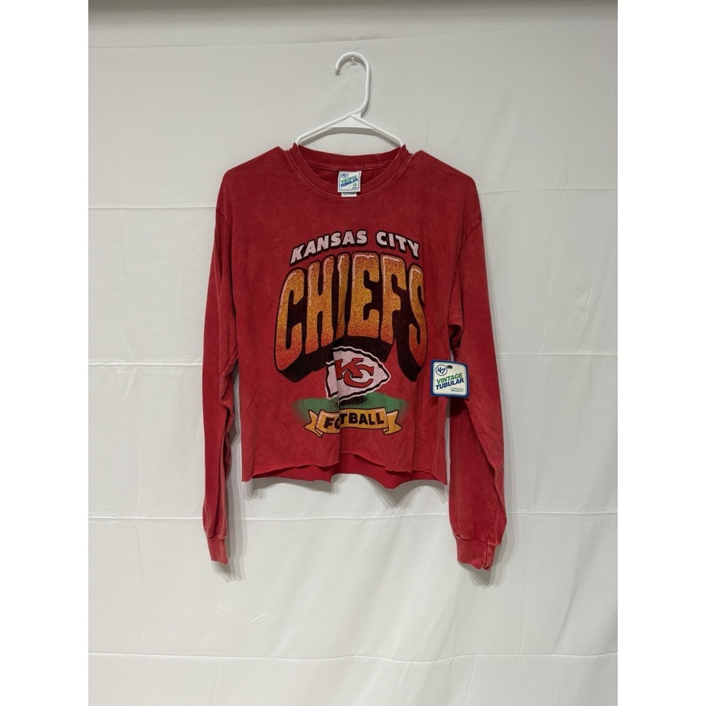 Kansas City Chiefs Shirt Womens Medium M Red '47 Vintage Tubular NFL Football